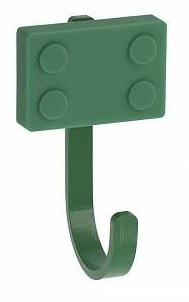 Крючок прямоуг. зеленый WM-BLOCK-ZL