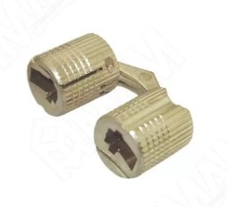 Петля потайная латунь D10, ДСП 16 мм