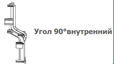 Угол внутр.90 гр.к  алюмин.L-образному профилю,(серый)