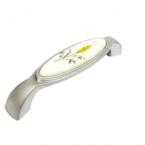 Ручка скоба ОФК 750-128 хр.мат.+белый 131