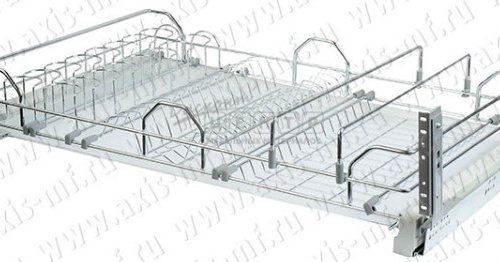 Корзина вык.800мм с кр.для посуды 768*458*128 хром