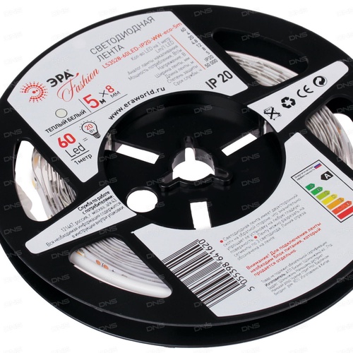 Эра Ls3528-60Led-ip20-ww 4,8Вт/метр