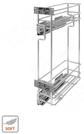 Двухур. корзина в верх.ярус 150 мм, б/к,левая, напр  Nova Prо EPQGM152SXC