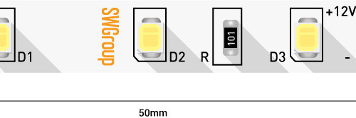 Лента светодиодная 4,8 Вт/м, 60 LED/м, открытая,нейтральный 12В SMD2835