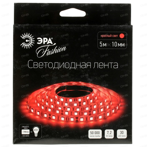 Лента светодиодная ЭРА LS5050-30LED-IP20-R