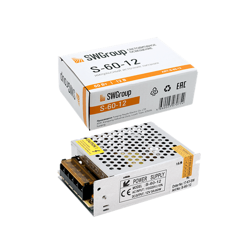 Блоки питания сетка 60W/12V, серия S