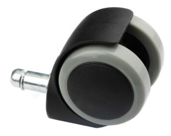 Колесо мебельное N108BL/GR.5 50 мм,штифт д.10 мм