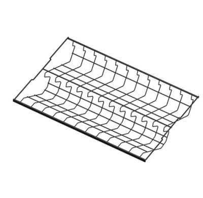 Обувница 2-х ярусная стационарная, серия 460, L=607, черный