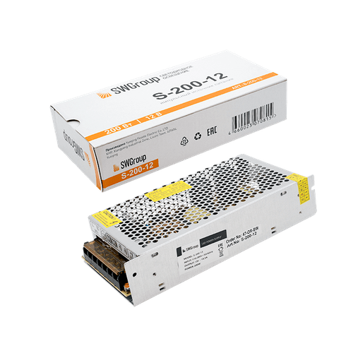 Блоки питания сетка 200W/12V, серия S