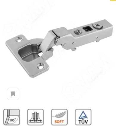 HARMONY петля с амортизатором полунакладная (90/105),стандартная 51ASH50508CB