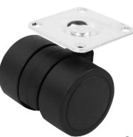 Колесо мебельное N113BL/BL.3 37мм с площ.без торм.