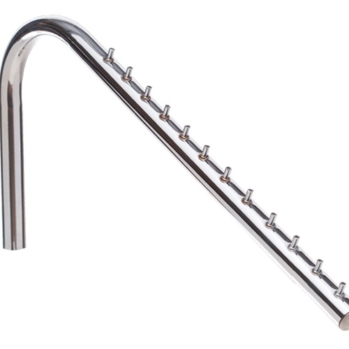 Вешалка 45* на 10 крючков R-37/w10 хром