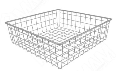 BASE Корзина сетчатая 400*450*190 мм,металлик серебристый КС194045 МДМ