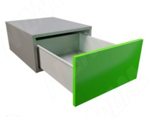 IMPAZ Комплект ящика 450мм,белый,н150,с ролик.напр.МВ150-450W, Мебельная фурнитура Фурнитура-М