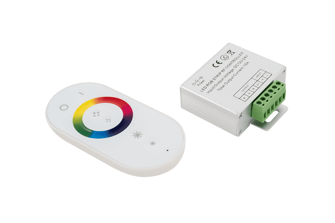 LED контроллер DELUCE 18A,12/24 W RF-RGB-S-18A-WH1, Мебельная фурнитура Фурнитура-М