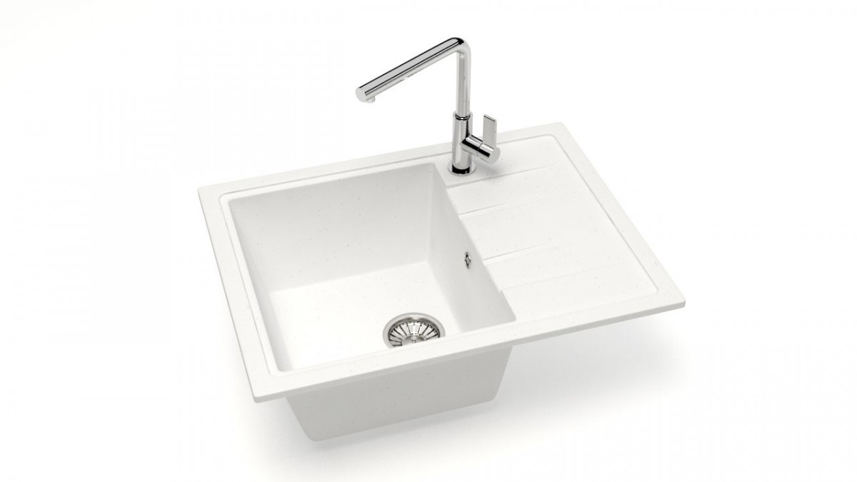 Мойка белый J150 GLANZ J150G031, Мебельная фурнитура Фурнитура-М