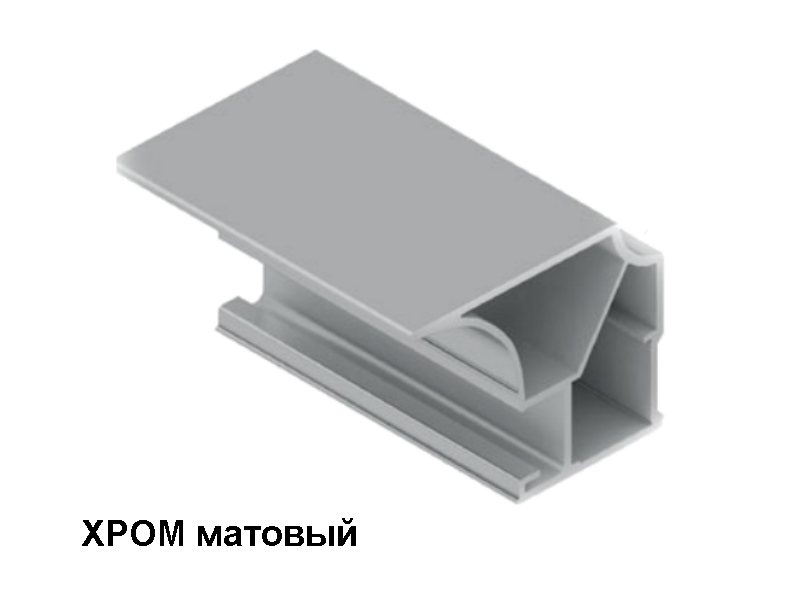 Стандарт,вертикальный профиль "FLAT" матовый хром 5,4, Мебельная фурнитура Фурнитура-М