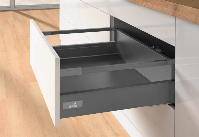 Комплект ящика IА 144*300 полн.,антрацит арт.9234548, Мебельная фурнитура Фурнитура-М