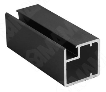 INTEGRO Профиль рамочный узкий 19*20*19,L-6000 МДМ чёрный, Мебельная фурнитура Фурнитура-М
