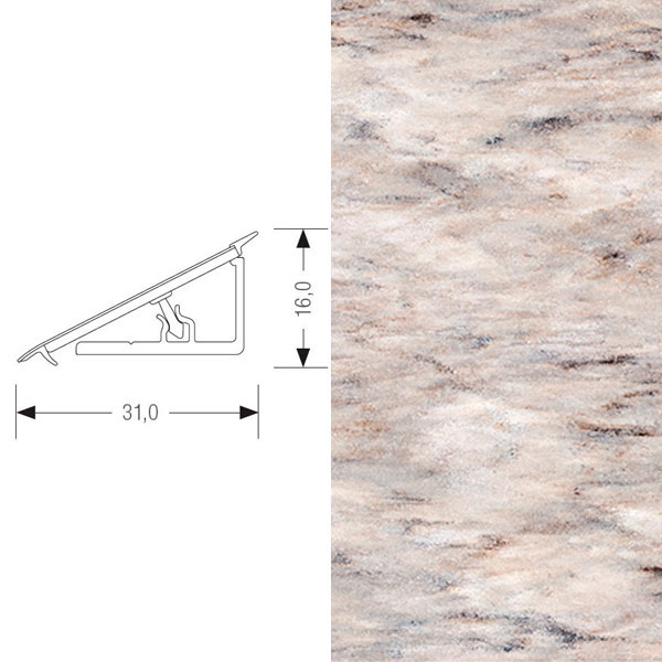 Плинтус REHAU 8056 Desert stone PL-16099481001-4200 МЕБ,, Мебельная фурнитура Фурнитура-М