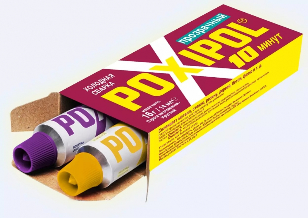 Клей прозр.холодная сварка 0,014 л. POXIPOL, Мебельная фурнитура Фурнитура-М