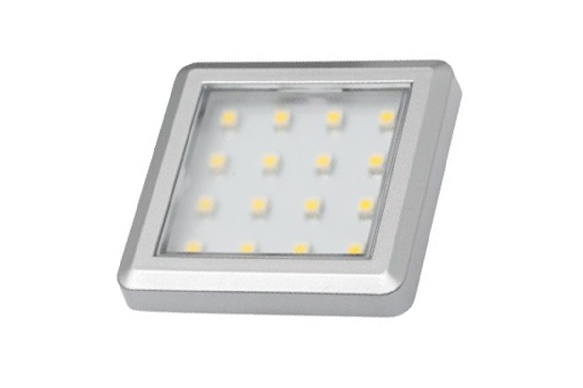 Светодиод.св-к 2-квадр.12V 2*1.6W 18 диодов теп.св, Мебельная фурнитура Фурнитура-М