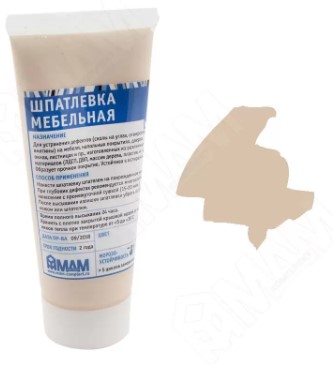 Шпатлевка мебельная,бежевая, Мебельная фурнитура Фурнитура-М