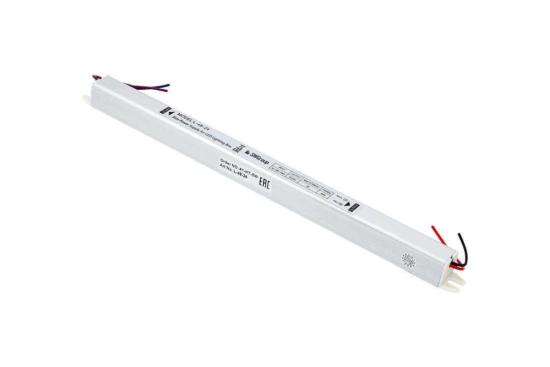 Блок питания сверхтонкий 48W/12V, серия L, Мебельная фурнитура Фурнитура-М