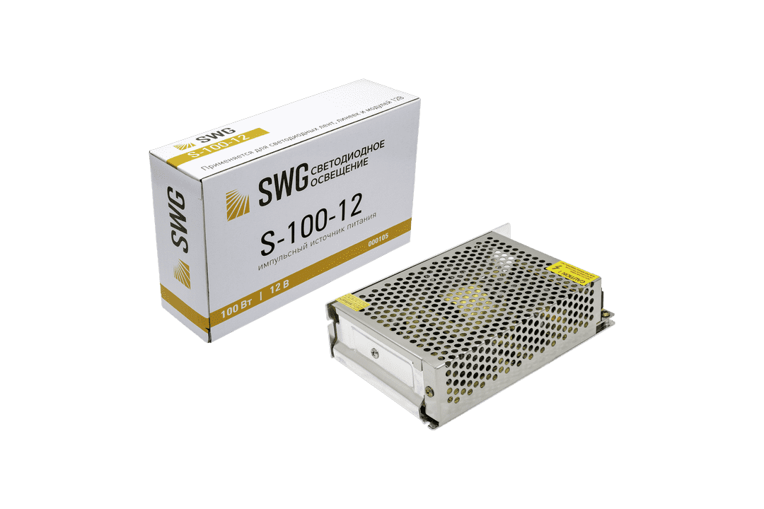Блоки питания сетка 100W/12V, серия S, Мебельная фурнитура Фурнитура-М