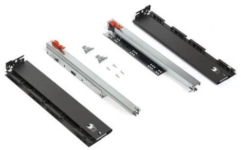 ALPHABOX 400 мм LOCK-FIX серый, Мебельная фурнитура Фурнитура-М